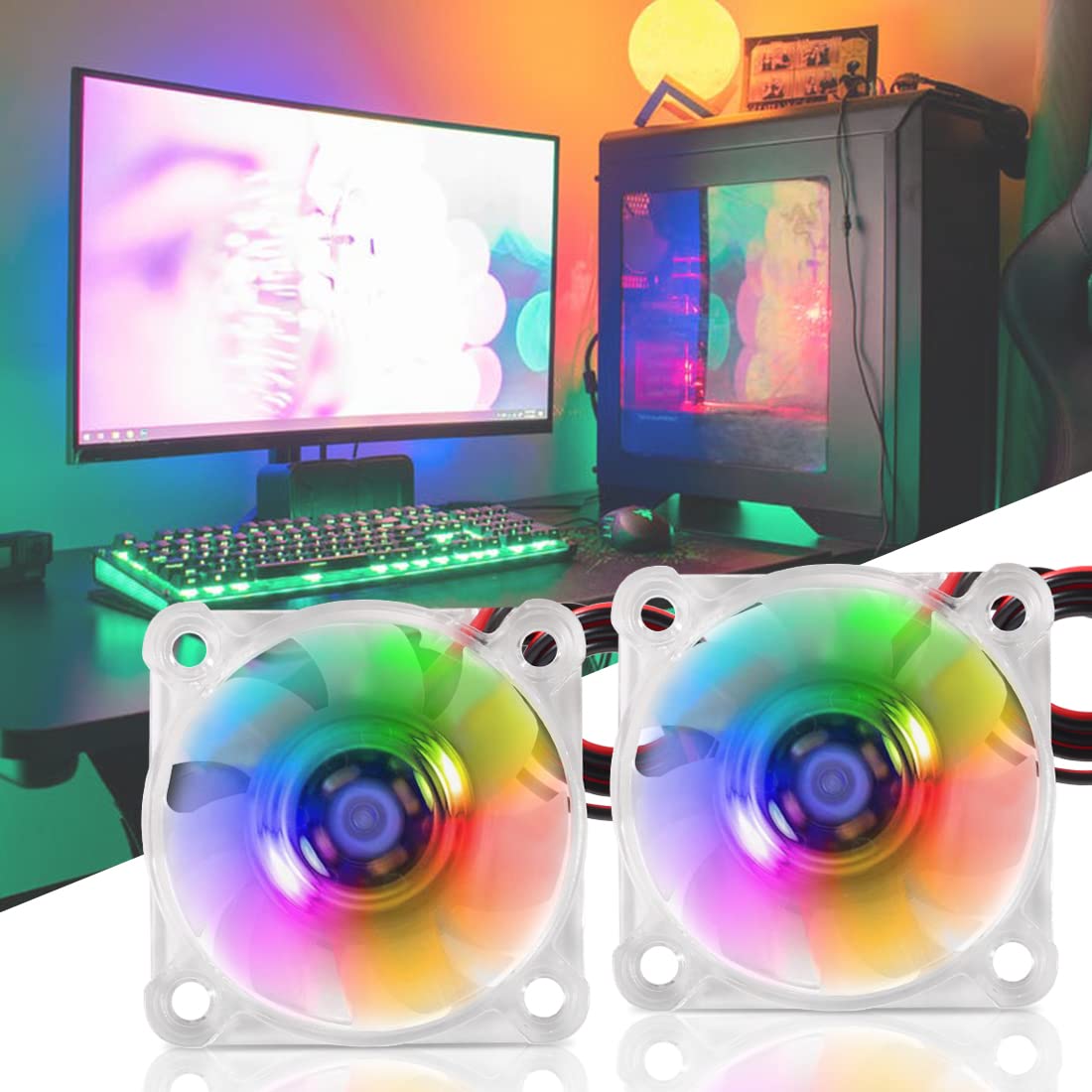 Creality Printer K1 - 2pcs 40mm RGB Fan 12V 24V
