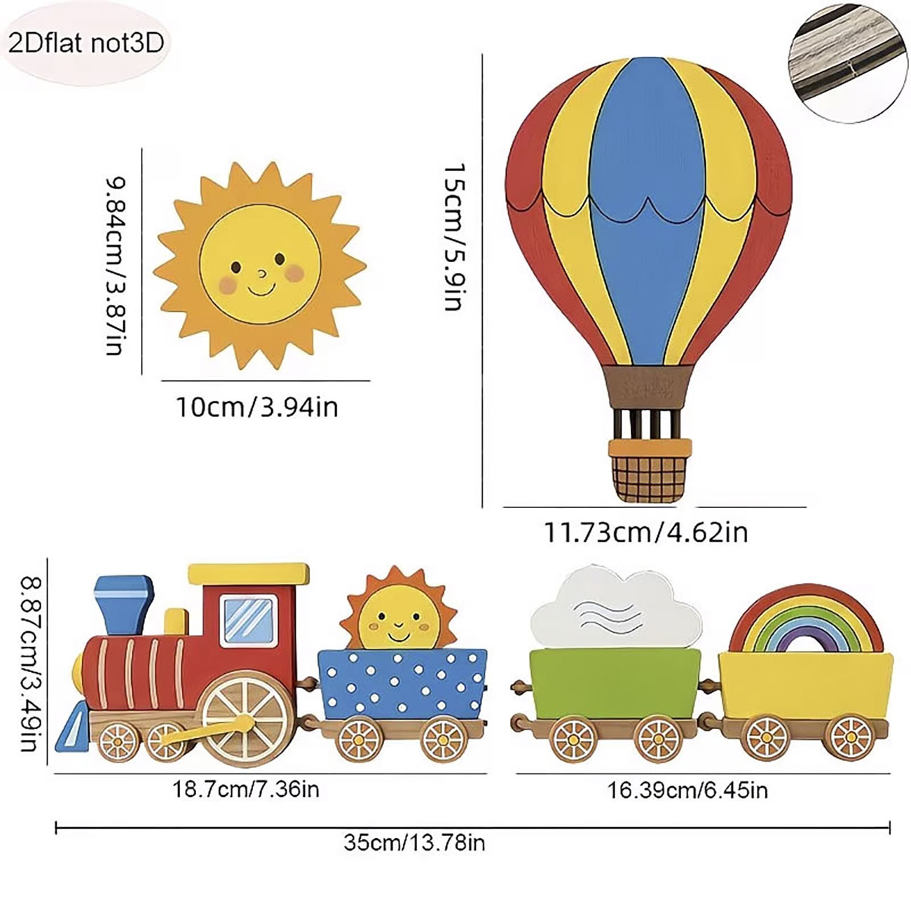 6Pcs Wooden Kids Wall Decor Se - огляд і ціна Woodworking Veneer