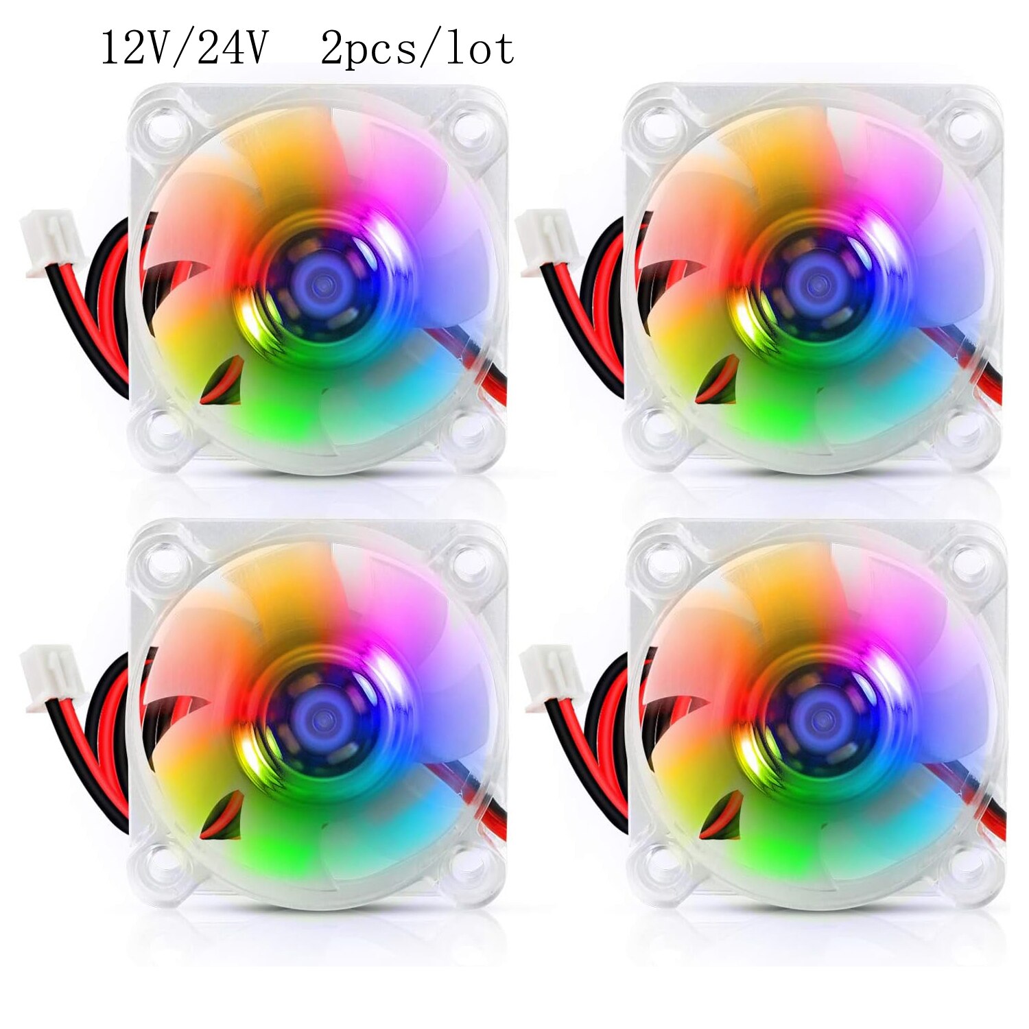 2pcs 40mm RGB Fan 12V 24V Ende - огляд і ціна Creality Printer K1
