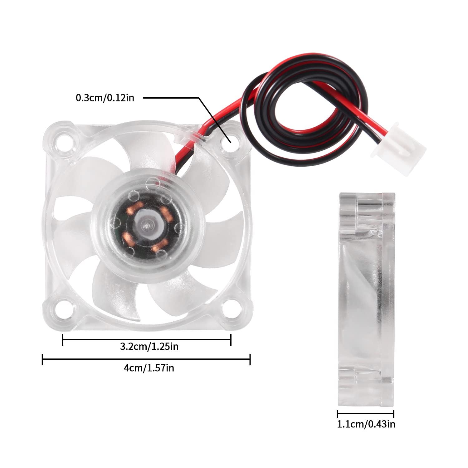 2pcs 40mm RGB Fan 12V 24V Ende - огляд і ціна Creality Printer K1
