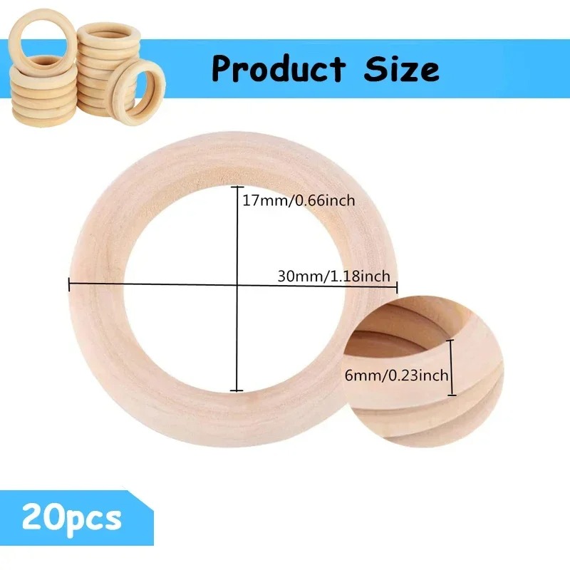 20pcs 30mm Unfinished Smooth W - огляд і ціна Woodworking Joint Types