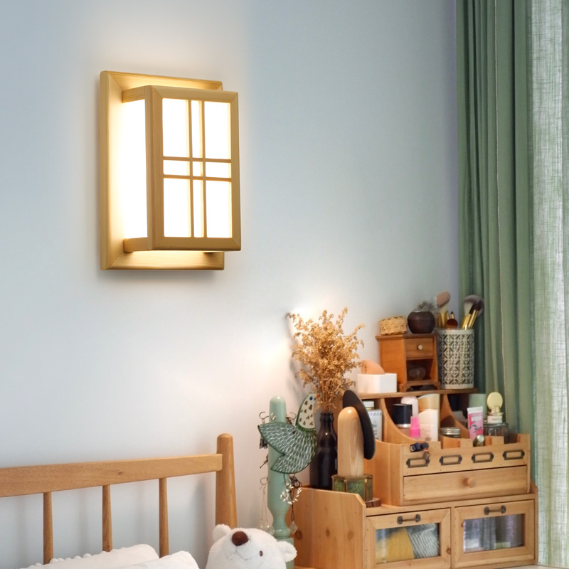 Japanese Style Wall Lamp Solid - огляд і ціна Woodworking Japanese