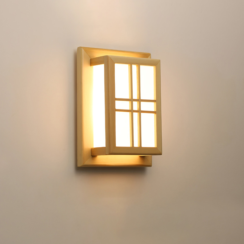 Japanese Style Wall Lamp Solid - огляд і ціна Woodworking Japanese