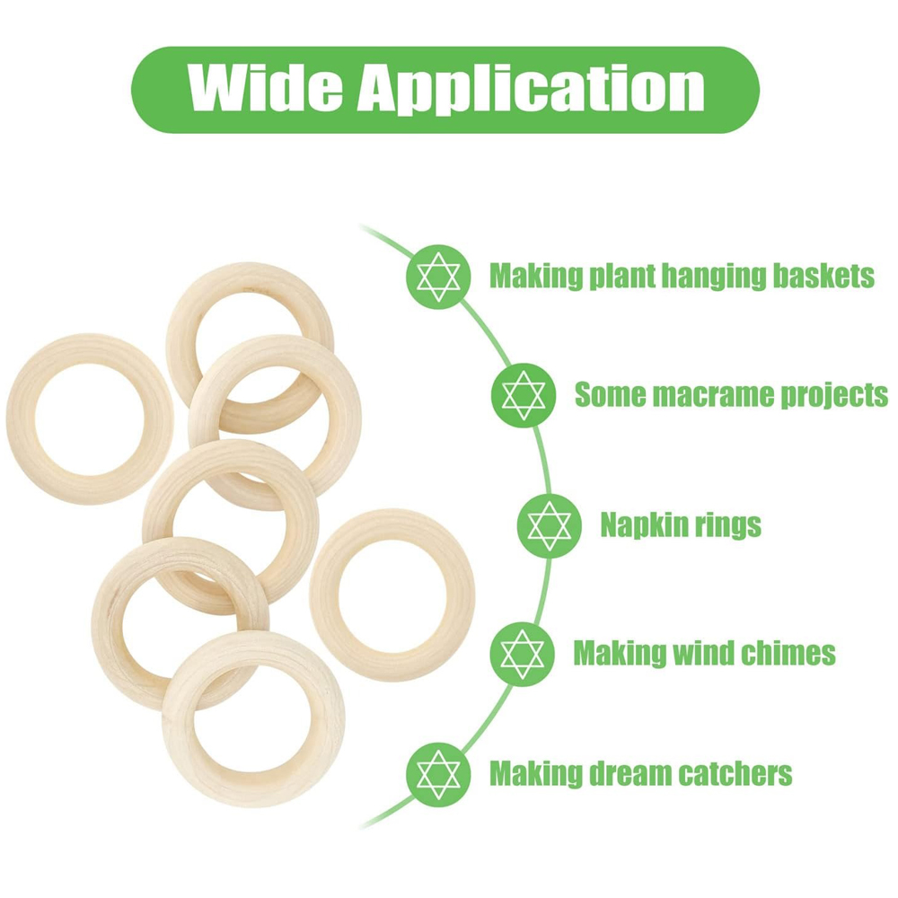 20PCS Wooden Rings for Craft 5 - огляд і ціна Woodworking Joint Types