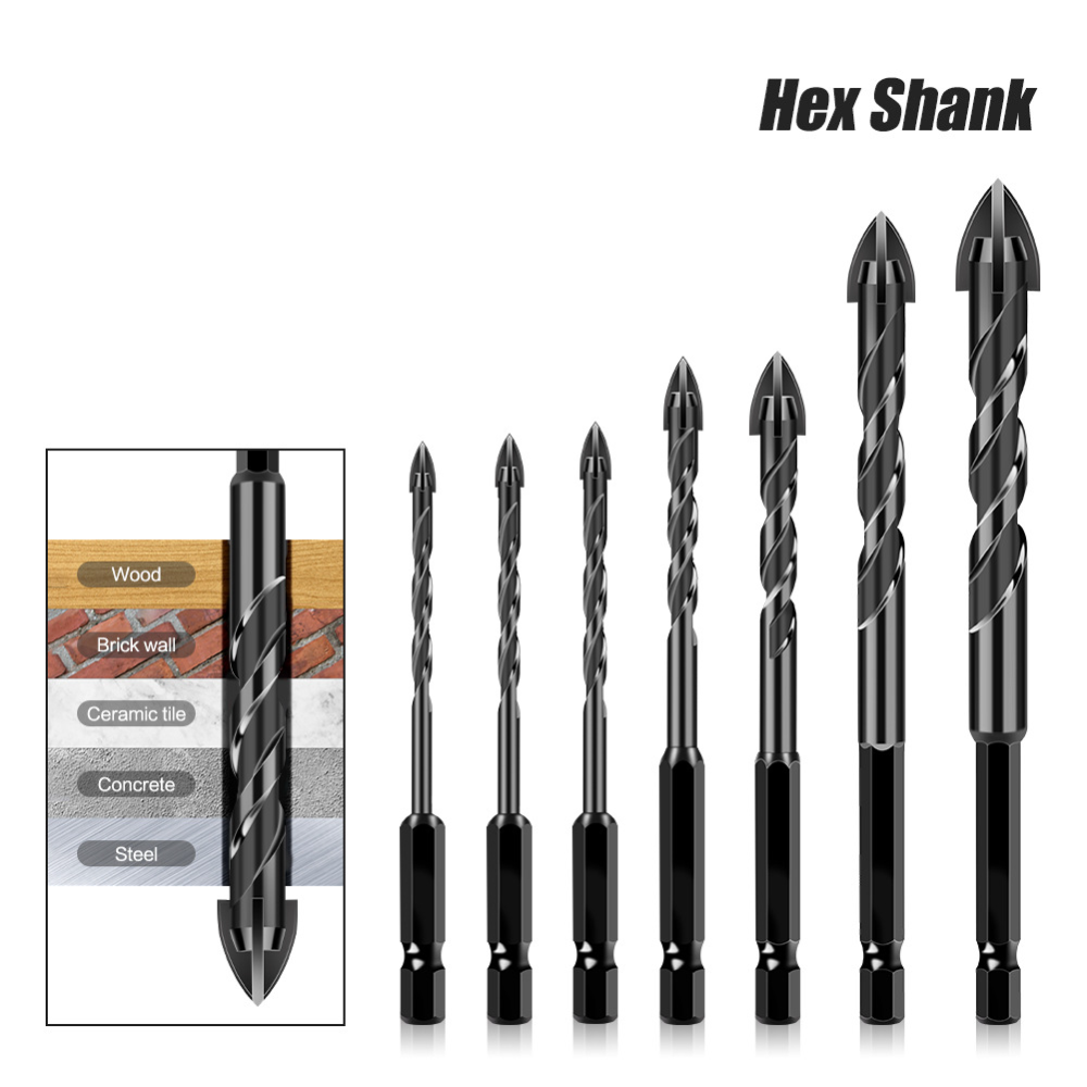 Hex Shank 4-Cutter Cross Tile  - огляд і ціна Woodworking Drill Bits