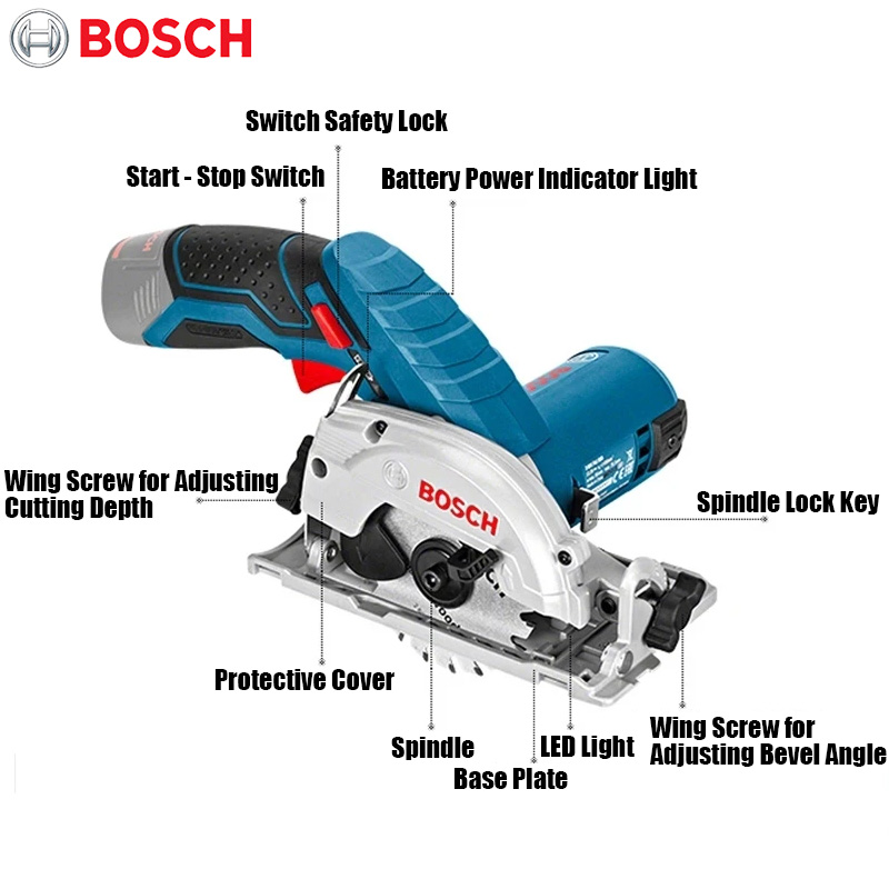 BOSCH GKS 12V-LI Electric Circ - огляд і ціна Woodworking Saw