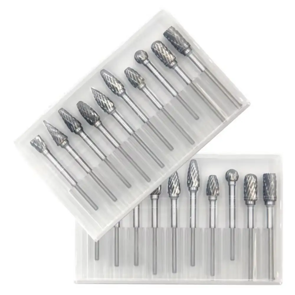 10PCS Carbide Rotary Burr Set  - огляд і ціна Woodworking Drill Bits