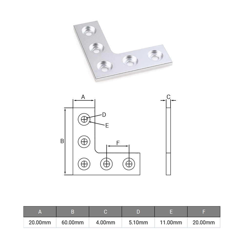 2Pcs/lot L Type 5 Holes 90Degr - огляд і ціна Woodworking Joint Types