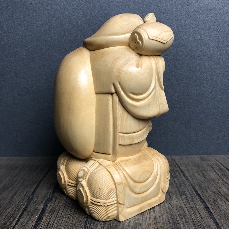 Hand Carved Hinoki Wood Daikok - огляд і ціна Woodworking Japanese